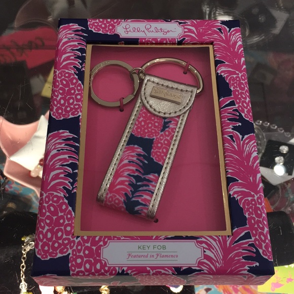Lilly Pulitzer Accessories - Lilly Pulitzer Pineapple Flamenco Key Fob new